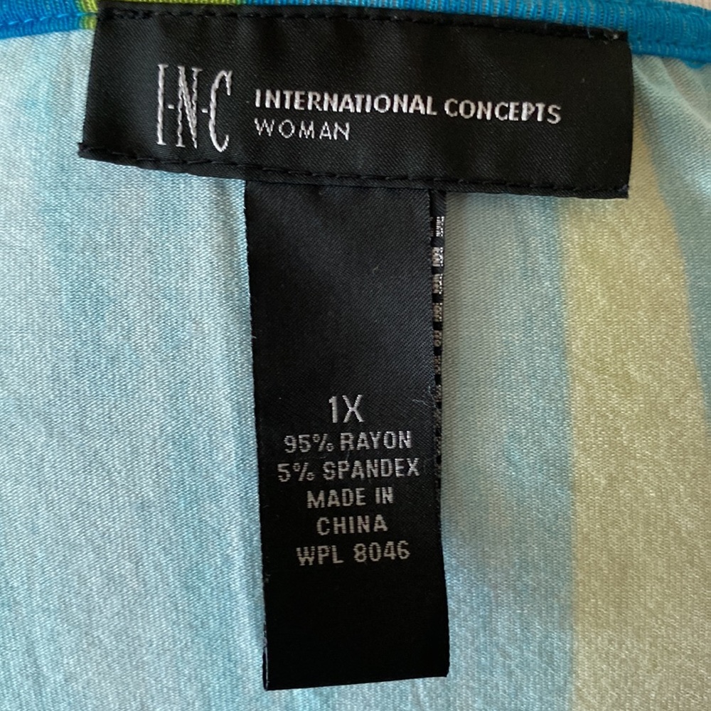 INC International Concepts Woman’s Swim Coverup with sequined neckline 1X - Picture 4 of 6